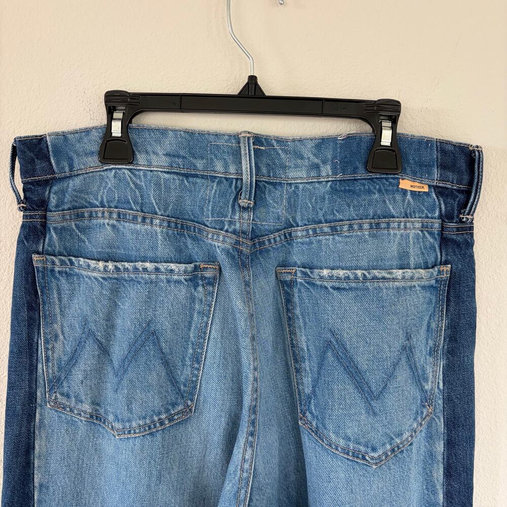 MOTHER Superior Tux Sidestepper Sneak Fray Wide Leg Flare Jeans (28) - Picture 9 of 12